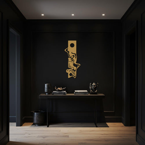 Abstract Face Wall Art, Metal Line Art Sculpture, Modern Minimalist Wall Decor, Contemporary Home Accent, Artistic Metal Design