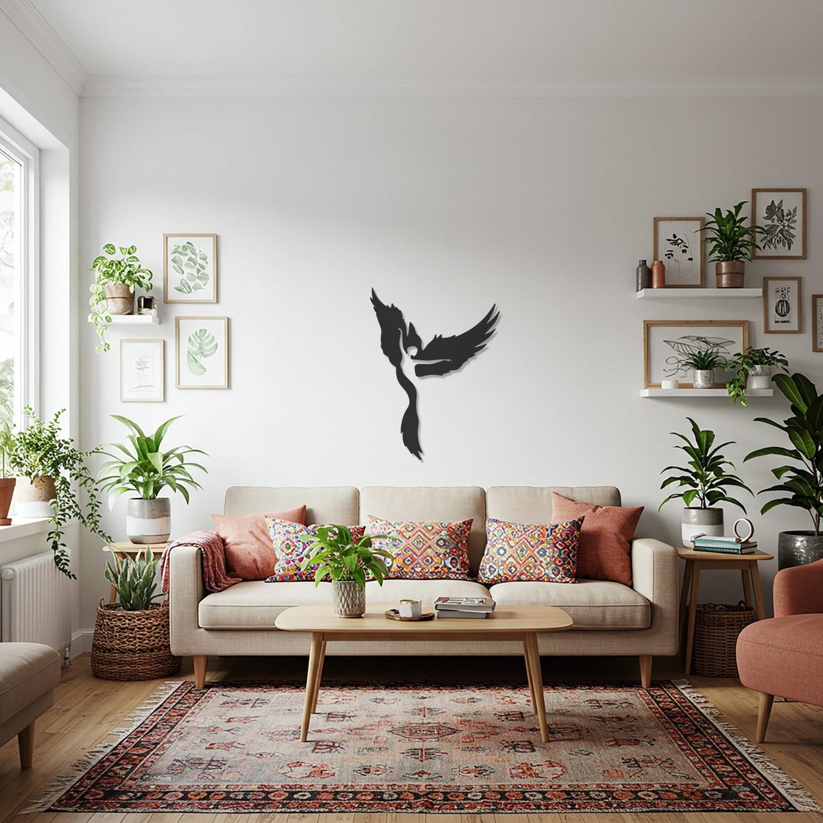 Dancing Couple Metal Wall Art, Romantic Home Decor, Modern Art, Angel Lovers Sculpture, Minimalist Gift, Bedroom Art, Abstract Wall Design