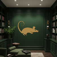 Mouse Metal Wall Art, Minimal Animal Silhouette Decor, Modern Rat Wall Sculpture, Playful Metal Artwork, Contemporary Home Accent 1
