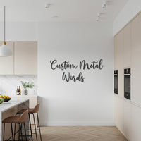 Custom Metal Words, Personalized Sign, Metal Wall Art, Custom Name Sign, Modern Gift, Script Letter Decor, Home Office Wedding Gift 6