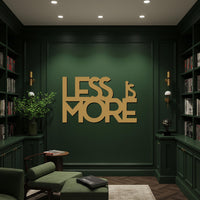 Less is More Sign, Metal Wall Art, Quote Sign, Minimalist Wall Decor, Metal Sign, Metal Typography Art, Modern Office Art, Home Decor Gift 6