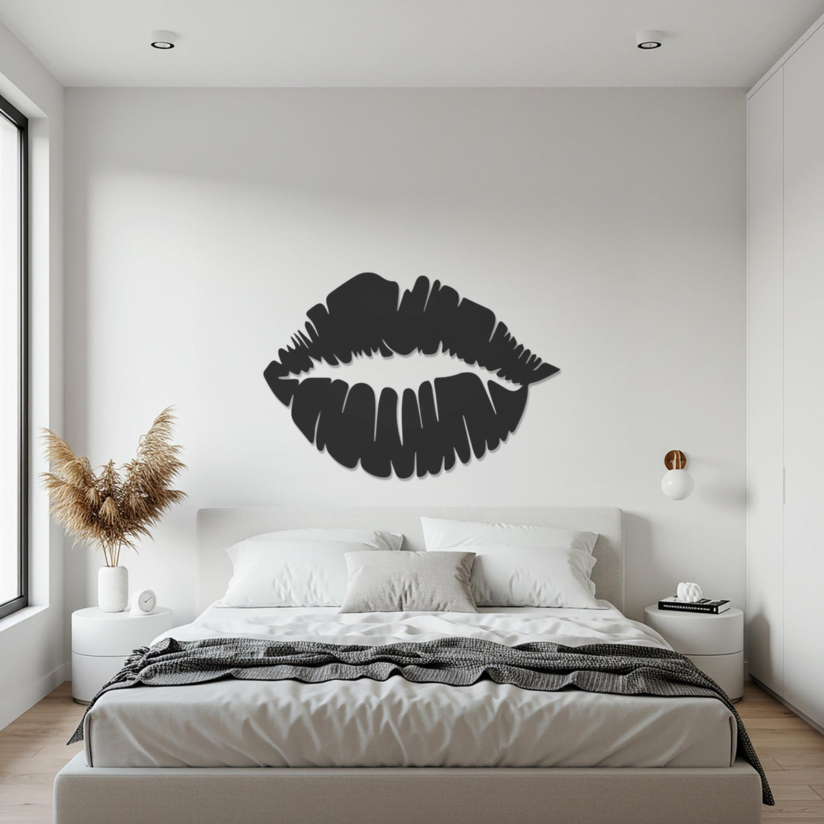 Lips Metal Wall Art, Sexy Lip Wall Decor, Modern Wall Sculpture, Bold Art Piece, Bedroom Decor, Feminine Gift, Home Aesthetic Gift