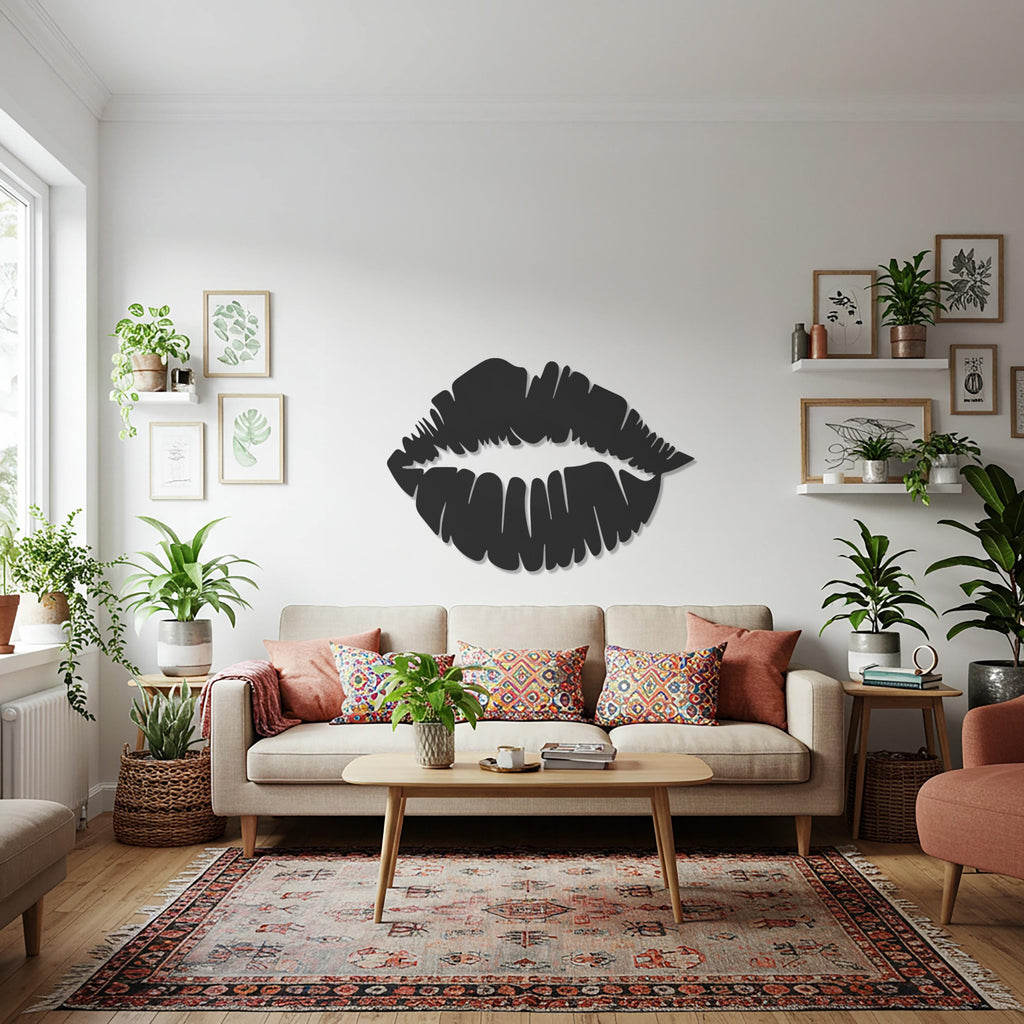 Lips Metal Wall Art, Sexy Lip Wall Decor, Modern Wall Sculpture, Bold Art Piece, Bedroom Decor, Feminine Gift, Home Aesthetic Gift