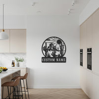 Custom Desert Metal Sign, Personalized Cactus Wall Art, Western Home Decor, Desert Landscape Metal Wall Hanging, Custom Name Metal Artwork 6