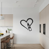Heart Wall Art, Lipstick Metal Wall Art, Makeup Lover Decor, Beauty Salon Wall Hanging, Vanity Room Decoration, Gift for Makeup Artists 6