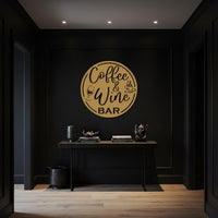 Modern Wall Sign, Coffee Sign, Wine Bar Art, Metal Wall Sign, Cafe Decor, Coffee Lovers Gift, Home Bar Decoration, Kitchen Wall Art 1