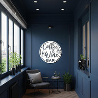 Modern Wall Sign, Coffee Sign, Wine Bar Art, Metal Wall Sign, Cafe Decor, Coffee Lovers Gift, Home Bar Decoration, Kitchen Wall Art 3