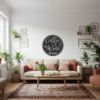 Modern Wall Sign, Coffee Sign, Wine Bar Art, Metal Wall Sign, Cafe Decor, Coffee Lovers Gift, Home Bar Decoration, Kitchen Wall Art 4