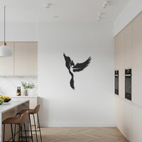 Dancing Couple Metal Wall Art, Romantic Home Decor, Modern Art, Angel Lovers Sculpture, Minimalist Gift, Bedroom Art, Abstract Wall Design 2