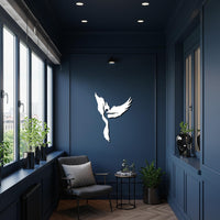 Dancing Couple Metal Wall Art, Romantic Home Decor, Modern Art, Angel Lovers Sculpture, Minimalist Gift, Bedroom Art, Abstract Wall Design 3