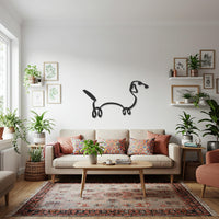 Dachshund Wall Sign, Metal Wall Art, Minimalist Dog Decor, Modern Pet Line Sculpture, Sausage Dog Lover Gift, Contemporary Home Design 5