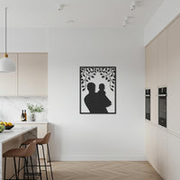 Father and Child Wall Art, Family Silhouette Wall Decor, Father’s Day Gift, Modern Gift, Metal Artwork, Home Interior Accent, Christmas Gift 6