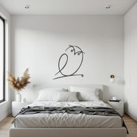 Owl Metal Wall Art, Minimal Line Art Decor, Modern Abstract Bird Sculpture, Wisdom Symbol Home Accent, Elegant Metal Artwork 5
