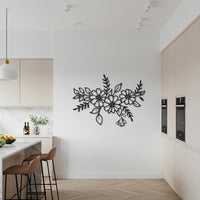 Floral Metal Wall Art, Modern Flower Metal Decor, Botanical Metal Wall Hanging, Elegant Metal Flower Arrangement, Home Living Room Accent 6