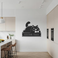 Custom Cat Metal Sign, Personalized Pet Name Wall Art, Cat Lover Gift, Metal Cat Decor, Custom Name Plate Sign, Home Pet Wall Decoration 6