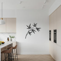 Bamboo Metal Wall Art, Modern Gift, Nature Wall Decor, Minimalist Gift, Bamboo Branch Art, Home Wall Art, Greenery Accent, Living Room Decor 5