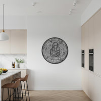 Mother and Child Metal Wall Art, Family Wall Decor, Abstract Line Art, Modern Metal Wall Sculpture, Minimalist Home Decor, Mother's Gift 6