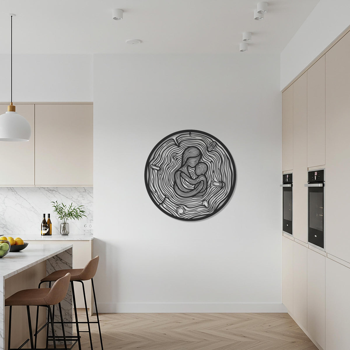 Mother and Child Metal Wall Art, Family Wall Decor, Abstract Line Art, Modern Metal Wall Sculpture, Minimalist Home Decor, Mother's Gift