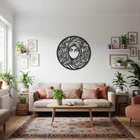 Medusa Metal Wall Art, Greek Mythology Wall Decor, Goddess Metal Sculpture, Round Face Wall Art, Library Decor, Mythical Home Gift 5