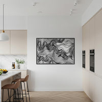 Abstract Line Metal Wall Art, Modern Wave Wall Decor, Black Metal Wall Sculpture, Minimalist Living Room Decor, Boho Home Accent Gift Accent 6
