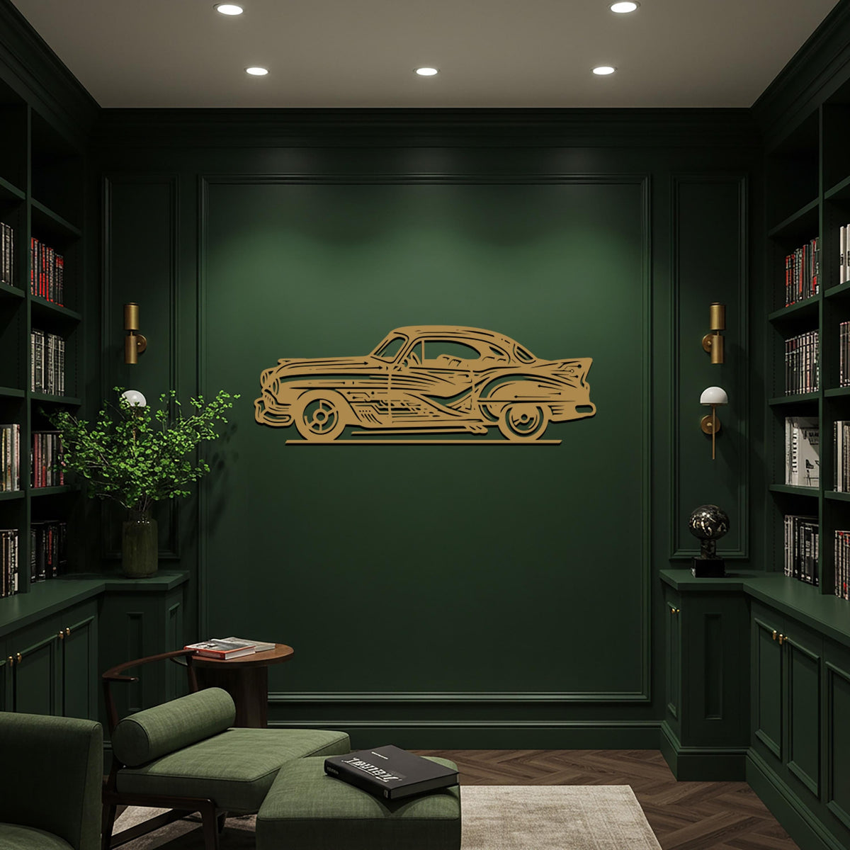 Classic Car Metal Wall Art, Vintage Car Wall Decor, Classic Automobile Sculpture, Garage Wall Decor, Man Cave Decor, Automotive Gift