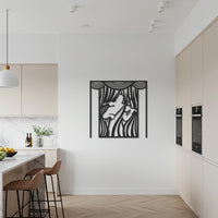 Abstract Woman Metal Wall Art, Female Portrait Wall Decor, Modern Line Art, Minimalist Face Decor, Boho Living Room Wall Art, Home Gift 6